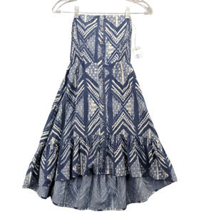 Quiksilver Colorblock Sundress Women's XS Blue Strapless Ruffled W/Tags